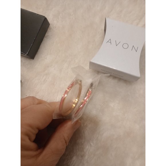 Avon Jewelry - Avon pink hoop earrings